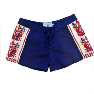 Judith March embroidered navy shorts size s